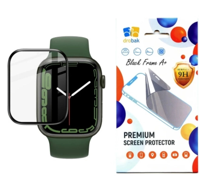 Drobak Скло захисне Drobak Apple Watch Series 10 42mm Black Frame A+ (323233)