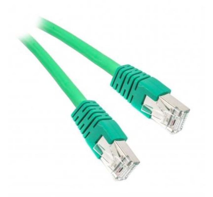 Cablexpert Патч корд Cablexpert PP6A-LSZHCU-G-0.5M, S/STP, литий, 50u" штекер із фіксатором, 0.5 м, зелений