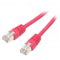 Патч корд Cablexpert PP6A-LSZHCU-R-1M, S/STP, литий, 50u" штекер із фіксатором, 1 м, червоний