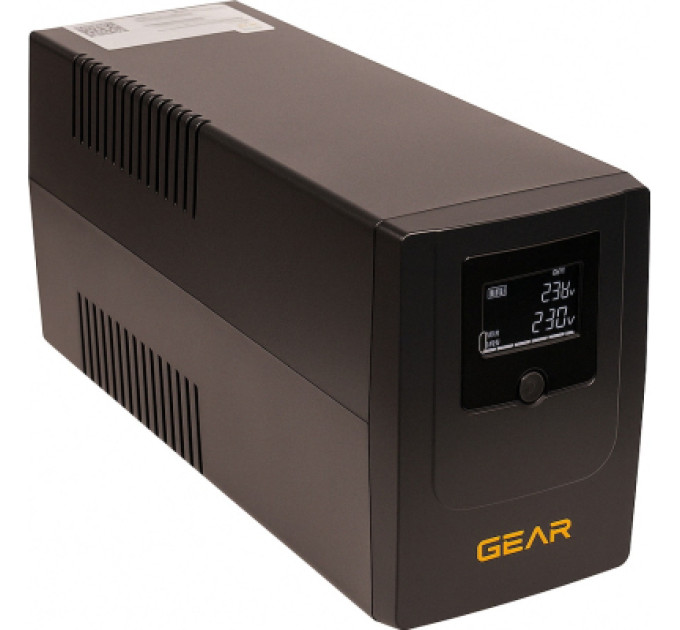 GEAR Пристрій безперебійного живлення GEAR GU-1200MLCD