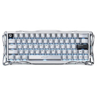 Клавіатура магнітна GravaStar Mercury V60 Pro 60keys, GravaStar Blackcore, USB-A, 8k, RGB, Chrome Silver