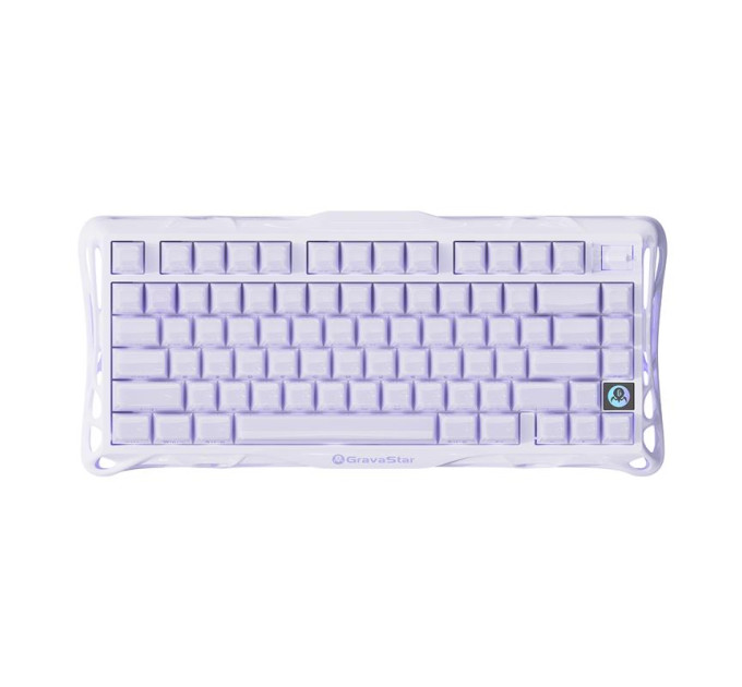 GravaStar Клавіатура механічна GravaStar Mercury K1 80keys, GravaStar x Kailh Cheery Pink, EN, BT/WL/USB, Lavender Purple