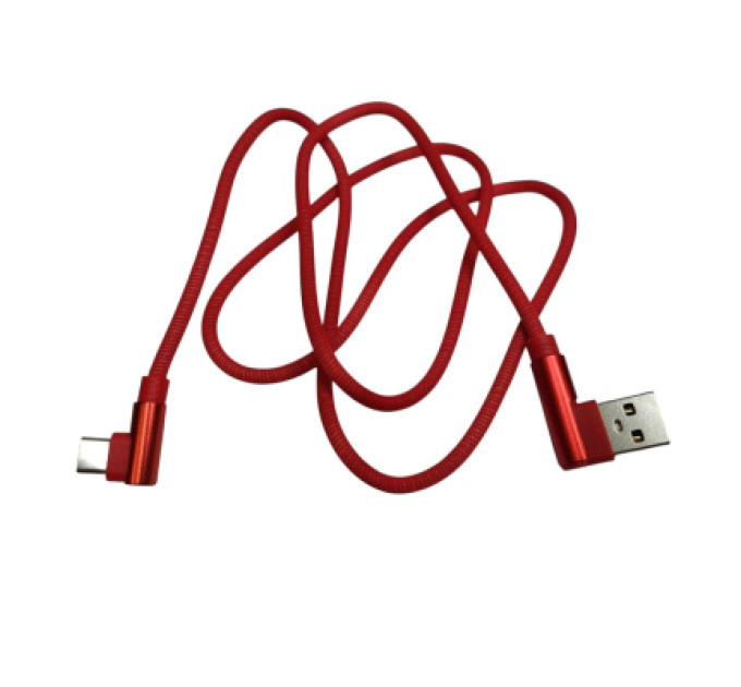 XoKo Дата кабель USB 2.0 AM to USB-C 1.0m 2.4A 90° corner red XoKo (XK-CTC-001-RD)
