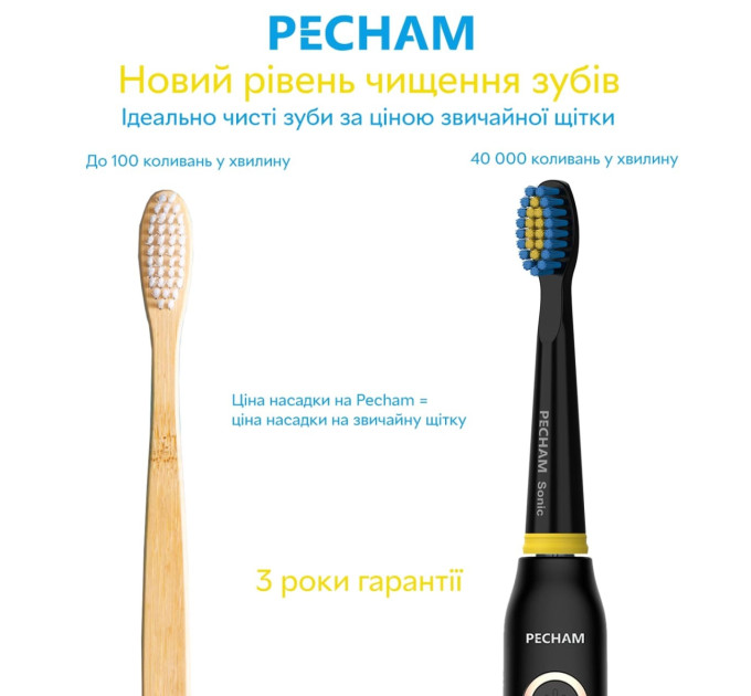 Насадки для зубної щітки Pecham Travel Black (4820301550051)