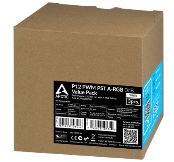 Arctic Кулер до корпусу Arctic P12 PWM PST A-RGB (ACFAN00258A)