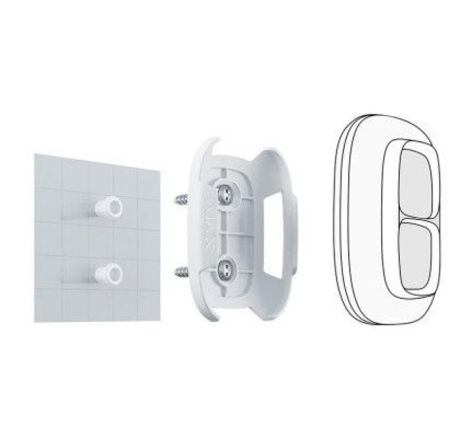 Ajax Аксесуар для охоронних систем Ajax DoubleButton Holder біла