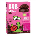Bob Snail Цукерка Bob Snail Равлик Боб яблучно-малинові в чорному шоколаді 60 г (4820219341345)