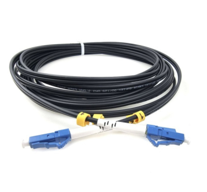 Eserver Оптичний патчкорд LC/UPC-LC/UPC, Multimode (50/125, OM3), LSZH, Duplex, black, 5m Eserver (ES-LC-LC/UPC-5-MM-D)