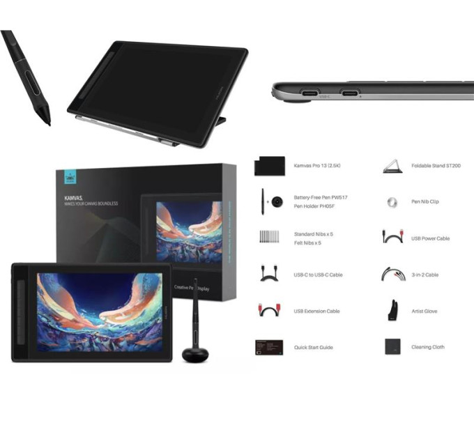 Huion Планшет-монітор Huion Kamvas Pro 13 (2.5K) (GT1302)