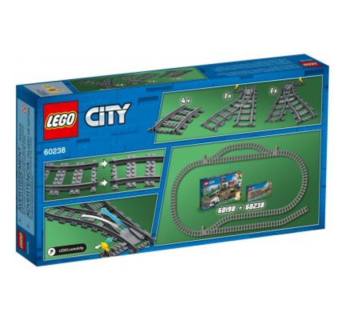 LEGO Конструктор LEGO City Залізничні стрілки 8 деталей (60238)