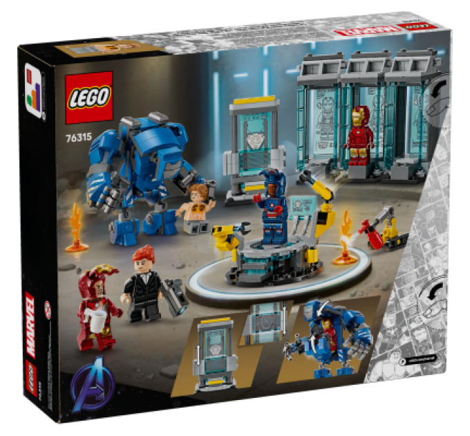 LEGO Конструктор LEGO Super Heroes Лабораторія Залізної Людини: зал обладунків (76315)