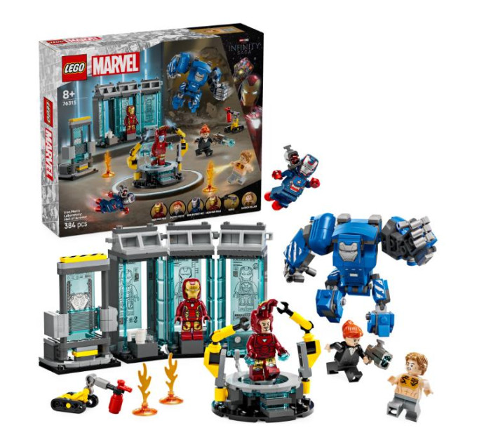 LEGO Конструктор LEGO Super Heroes Лабораторія Залізної Людини: зал обладунків (76315)
