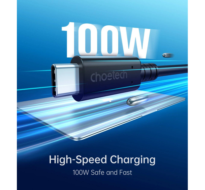 Choetech Дата кабель USB-C to USB-C 0.8m USB 4 100W 40Gbps 8K60Hz Choetech (XCC-1028)