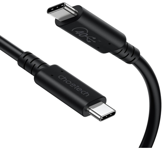Choetech Дата кабель USB-C to USB-C 0.8m USB 4 100W 40Gbps 8K60Hz Choetech (XCC-1028)