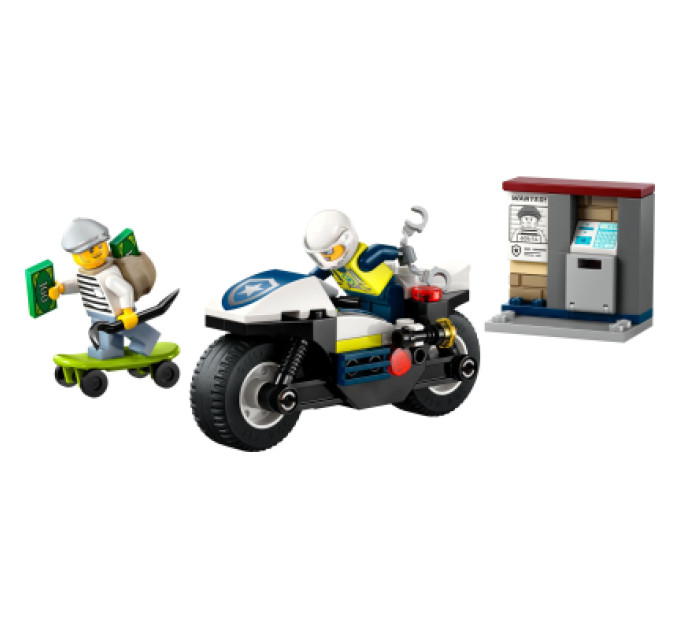 Конструктор LEGO City Переслідування на поліцейському мотоциклі (60455)