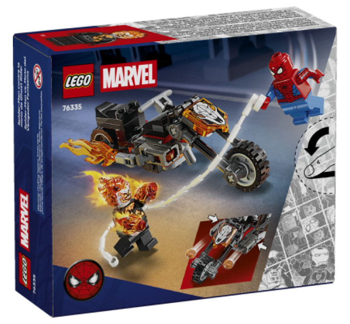 Конструктор LEGO Super Heroes Людина-павук vs. Примарний вершник на мотоциклі (76335)