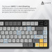 Ajazz Клавіатура Ajazz AF82 Wireless/Bluetooth/USB UA Black/Gray/Yellow (AF82-BGY)