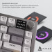 Ajazz Клавіатура Ajazz AF82 Wireless/Bluetooth/USB UA Black/Gray/Yellow (AF82-BGY)