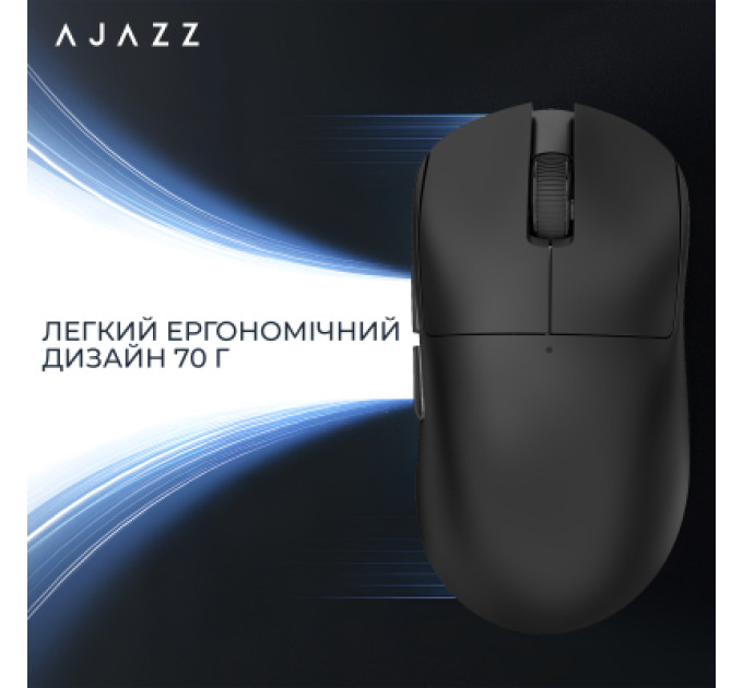 Ajazz Мишка Ajazz x Nacodex NJ08-MC Wireless/Bluetooth/USB Black (NJ08-MC-B)