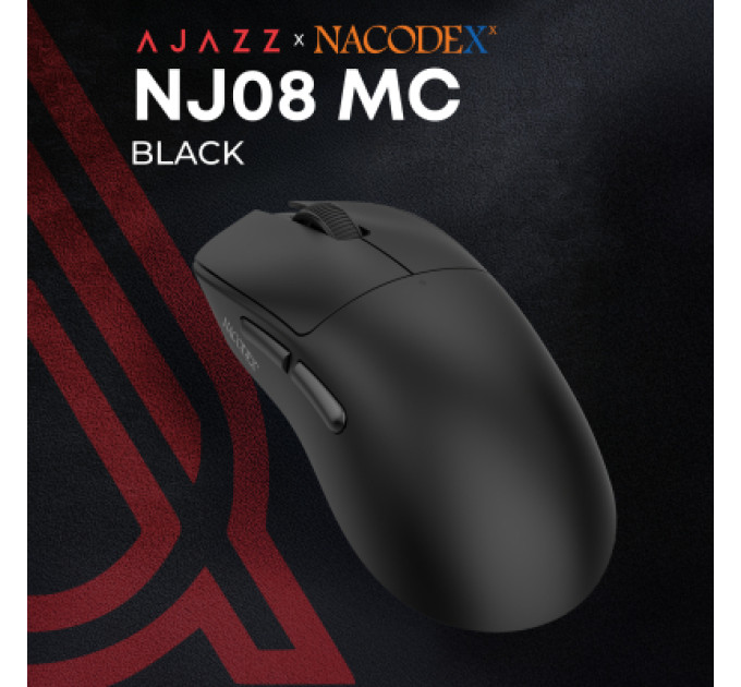 Ajazz Мишка Ajazz x Nacodex NJ08-MC Wireless/Bluetooth/USB Black (NJ08-MC-B)