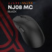 Ajazz Мишка Ajazz x Nacodex NJ08-MC Wireless/Bluetooth/USB Black (NJ08-MC-B)