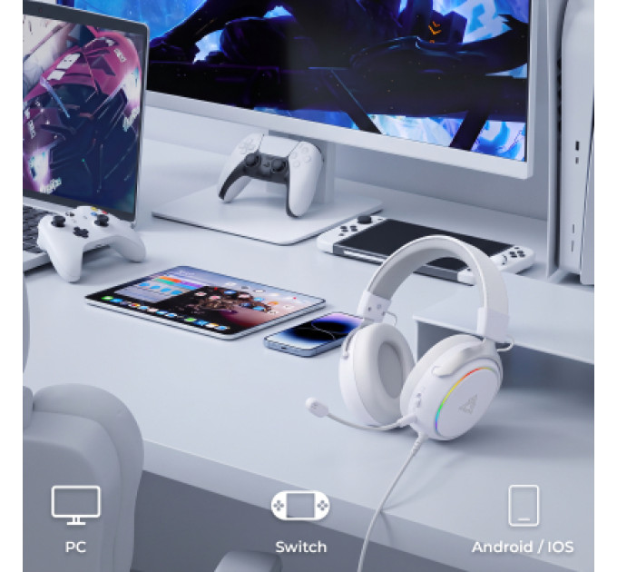 Ajazz Навушники Ajazz AHM10 Max White (AHM10-MAX-W)