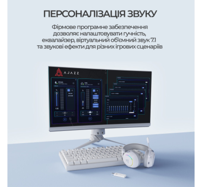 Ajazz Навушники Ajazz AHM10 Max White (AHM10-MAX-W)