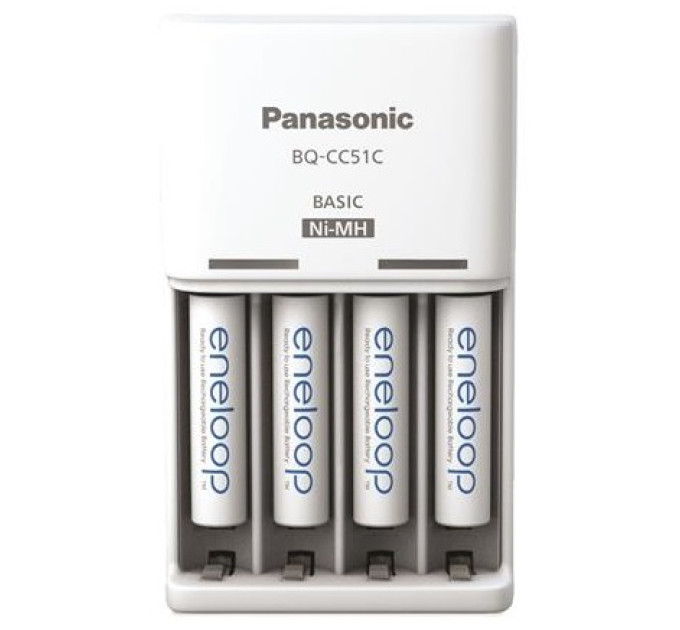 Зарядний пристрій Basic Charger  + Акумулятор Eneloop NI-MH  AAA 800 мАг, 4 шт.