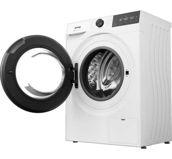 Пральна машина Gorenje фронтальна, 8кг, 1400, A++, 46см, дисплей, пара, Wi-Fi, білий