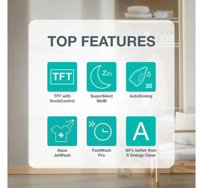 Пральна машина Gorenje фронтальна, 10кг, 1400, A+++, 60см, дисплей, пара, Wi-Fi, інвертор, білий