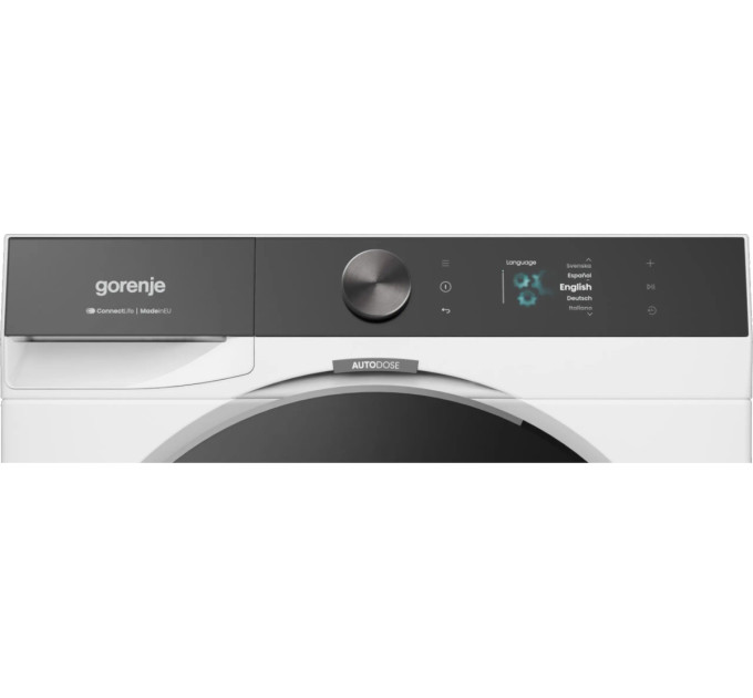 Пральна машина Gorenje фронтальна, 10кг, 1400, A+++, 60см, дисплей, пара, Wi-Fi, інвертор, білий