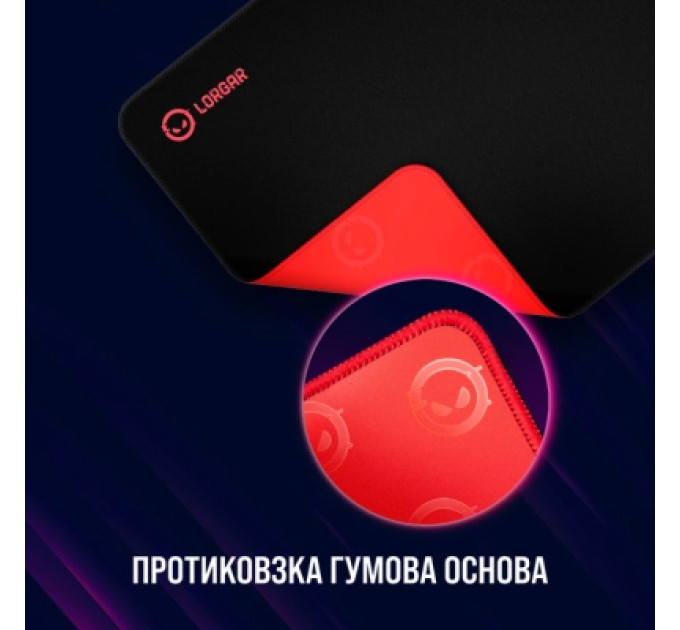 Lorgar Килимок для мишки Lorgar Main 323 Black/Red (LRG-GMP323)