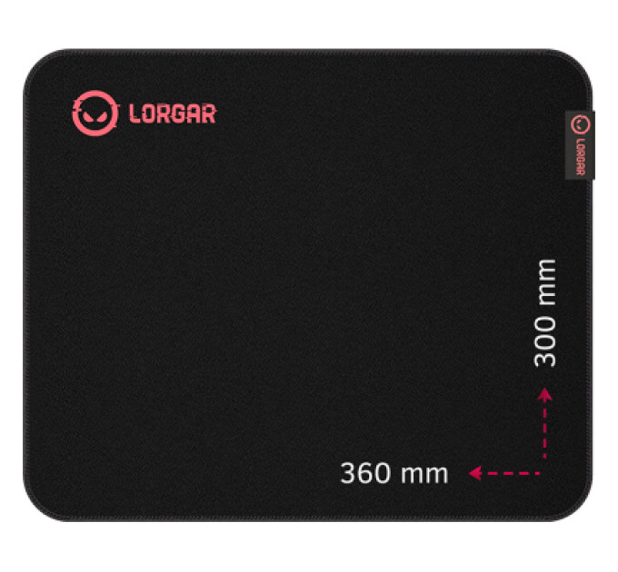 Lorgar Килимок для мишки Lorgar Main 323 Black/Red (LRG-GMP323)