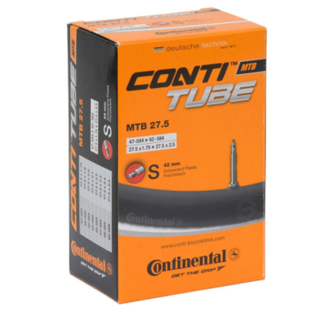 Continental Велосипедна камера Continental MTB 27.5" 47-584 / 62-584 PR42mm (182351)