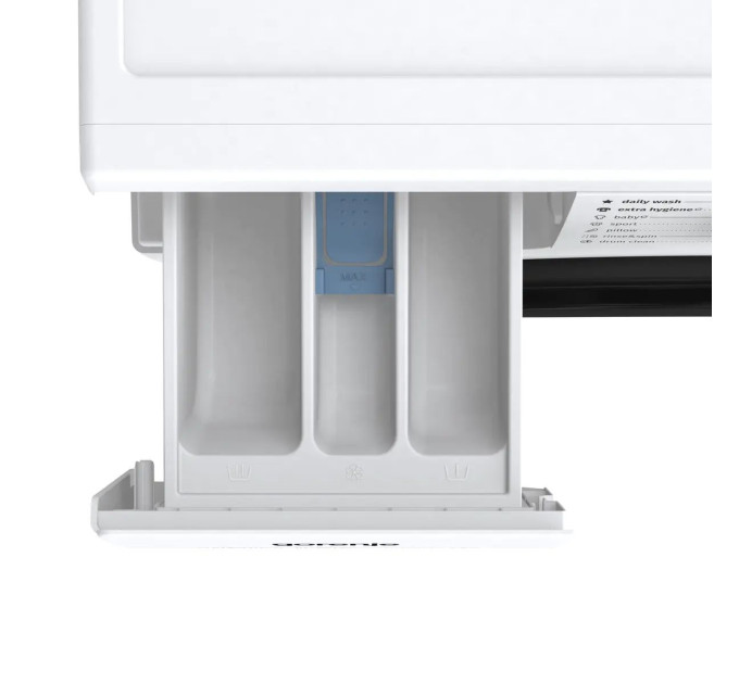Пральна машина Gorenje фронтальна, 6кг, 1000, A++, 42см, чорний люк, дисплей, пар, інвертор, білий