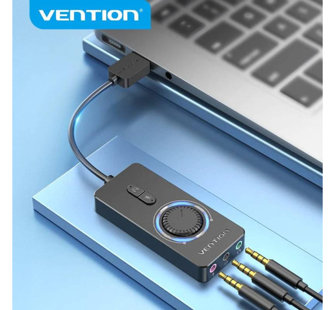 Vention Звукова плата Vention Audio USB 3х3,5mm jack 0.15m Volume Control (CDRBB)
