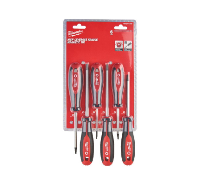 Milwaukee Набір викруток Milwaukee магнітних з тригранною рукояткою TORX 6шт) (4932471809)