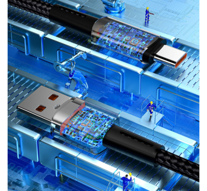 Essager Дата кабель USB 2.0 AM to USB-C 0.5m 6A Essager (EXCT-CGB01)