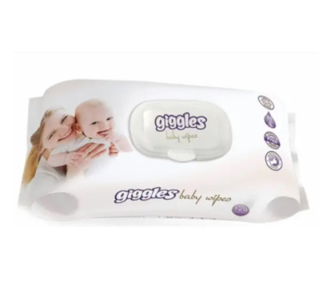 Giggles Дитячі вологі серветки Giggles 120 шт (8680131201945)