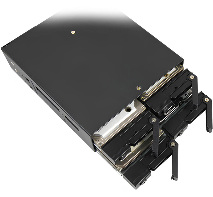 Chieftec Бекплейн Chieftec 1x5.25"/4x2.5" Hot-Swap Metal (CMR-425)