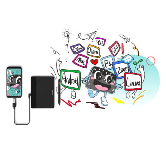 XP-Pen Графічний планшет XP-Pen Deco Fun Black (Deco Fun XS_BK)