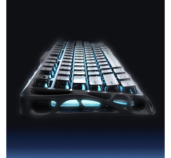 Клавіатура механічна GravaStar Mercury K1 80keys, GravaStar x Kailh Cheery Pink, EN, BT/WL/USB, Stealth Black