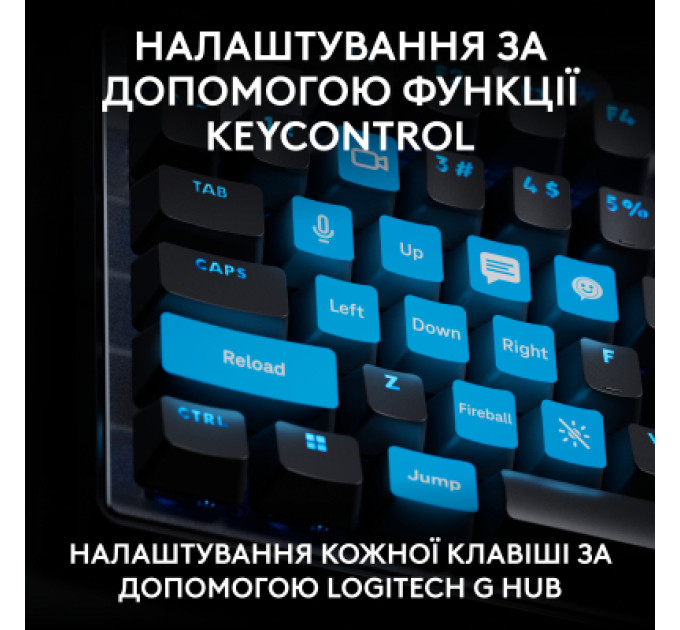 Logitech Клавіатура Logitech G PRO X TKL Rapid Linear USB UA Black (920-013233)