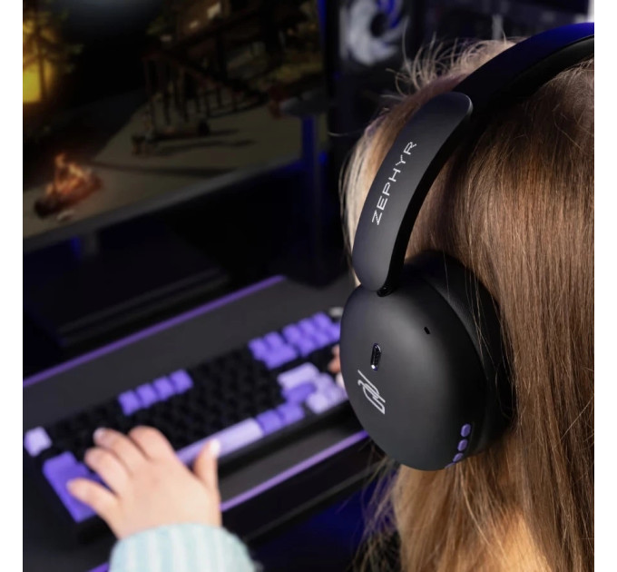 Bluetooth-гарнітура Proove Gaming Zephyr (APP) Black/Purple (WHZP00022001)