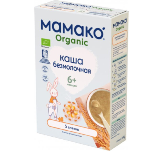 MAMAKO Дитяча каша MAMAKO Organic 5 злаків 200 г (8437022039312)
