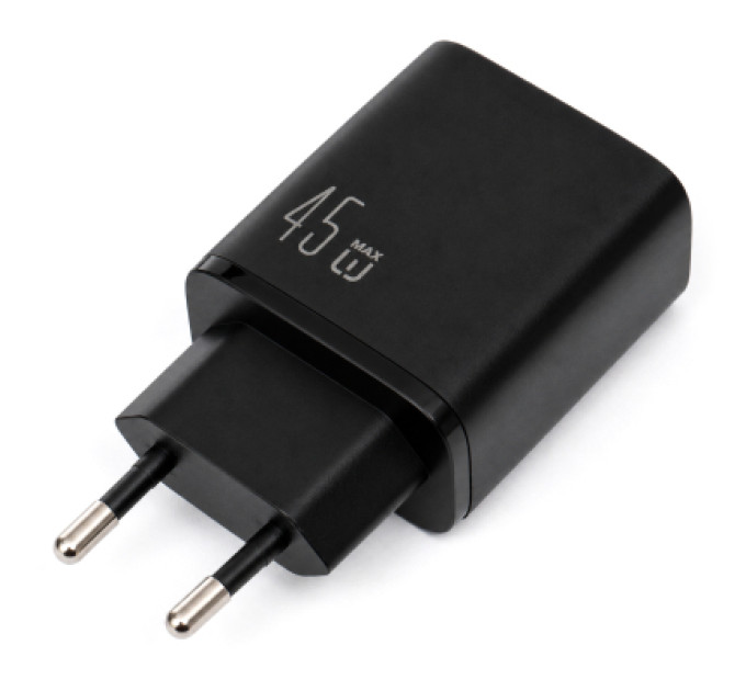 Vinga Зарядний пристрій Vinga 2xUSB-C + USB-A Display 45W (VCR45ACCDB)