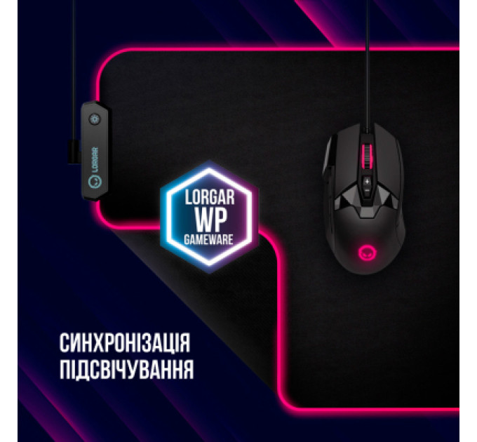 Lorgar Килимок для мишки Lorgar Steller 913 RGB USB Black (LRG-GMP913)