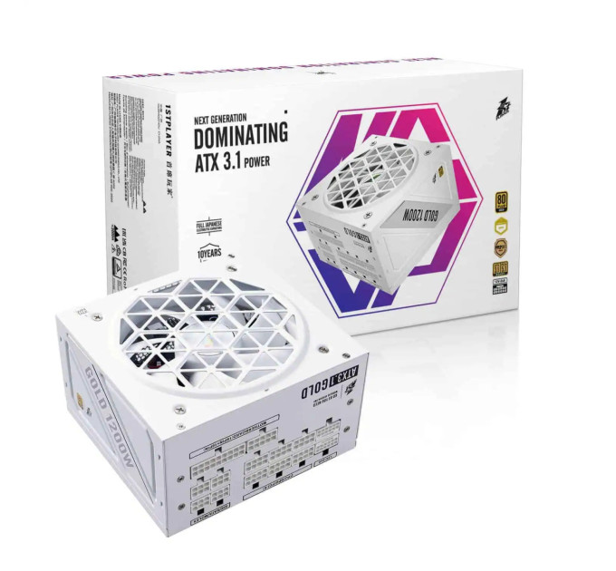 1stPlayer Блок живлення 1stPlayer HA-1200BA4 1200W White (NGDP-GLD-1200-WH-EU)