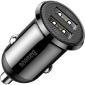Зарядний пристрій Baseus Grain Pro Car Charger (Dual USB 4.8A ) USB Black (CCALLP-01)