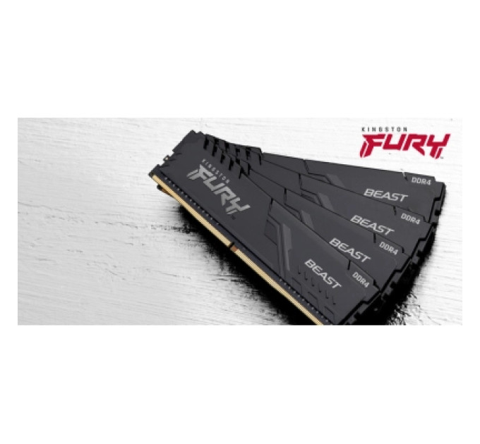 Модуль пам'яті для комп'ютера DDR4 16GB (2x8GB) 3200 MHz Black Kingston Fury (ex.HyperX) (KF432C16BBK2/16WP)